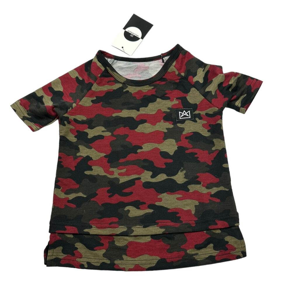 Boys Lil XO Kings Camo Shirt Size 3t